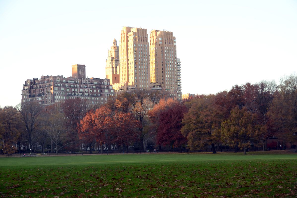 03C 101 Central Park West, The Majestic, The Oliver Cromwell From Sheep Meadow Central Park At Sunset In November